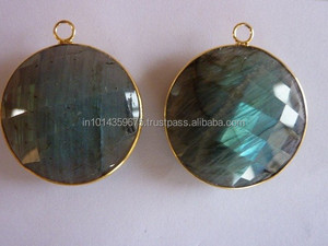 Colgantes y dijes finos de plata de ley labradorita, conectores de diamantes chapados en oro para fiestas temáticas religiosas cristianas - Product Image 4