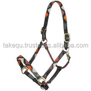 Argentina Cosido a mano Polo Caballo Cuello de cabeza de cuero/Halter Textiles premium y producto de cuero - Product Image 1