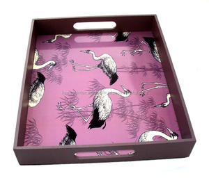 Vente en gros Plateau de service personnalisé imprimé en rectangle Plateau de mariage élégant et écologique recyclable pour hôtel et fête - Product Image 2