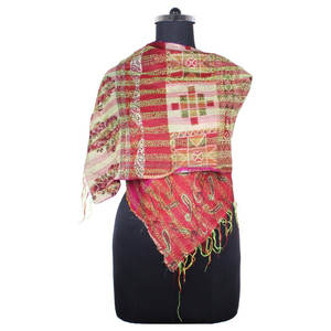 Kantha écharpe de travail en soie faite à la main style vintage SC1212 écharpe pour filles étole Hijab kantha vintage écharpe en coton cousue à la main - Product Image 1
