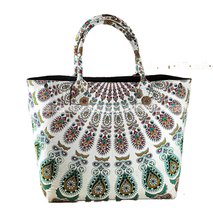 Mandala กระเป๋าช้อปปิ้งสะพายไหล่ของผู้หญิง,กระเป๋าถือแฮนด์เมดแบบอินเดียกระเป๋าโท้ทแมนดาลากระเป๋าโท้ทสะพายไหล่สำหรับผู้หญิง - Product Image 2