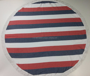 Serviette de plage turque ronde antiparasitaire de son créateur/inventeur RPT Collection serviette de plage peshtemal - Product Image 3