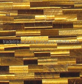 กระเบื้องโมเสกรูปตาเสือแผ่นหินอ่อนอัญมณีกึ่งมีค่าไม่เหมือนใครพื้นผิวห้องน้ำธรรมชาติ - Product Image 5