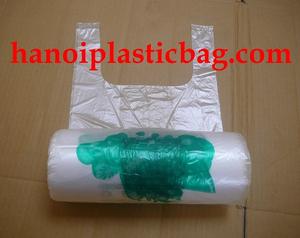 ถุงเสื้อยืด HDPE คุณภาพสูง ย่อยสลายได้ ผลิตจากม้วน พร้อมหูหิ้วแบบเสื้อกั๊ก และพิมพ์ลายกราเวียร์ สำหรับซื้อของในซูเปอร์มาร์เก็ต - Product Image 2