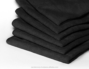 Serviette de nettoyage de voiture serviettes de sport en microfibre Meilleur exportateur Fournisseur de chiffons de nettoyage en microfibre noir en Inde - Product Image 4