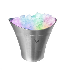 Aluminum Metal Eco-Friendly Oval Beverage <b>Ice</b> <b>Bucket</b> Bar Accessory - Product Image 1