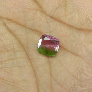 Green Bio Color Doublet Sintético (Lab Created) 11x11mm Cojín de piedras preciosas sueltas Corte 6,50 Cts para hacer joyas por Ishu Gems - Product Image 4