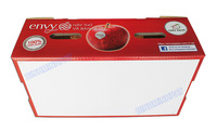 Boîtes d'emballage de fruits ondulées pommes, en papier, de haute qualité, imprimées avec le Logo des mariés, 5 pièces