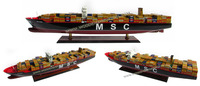 Modèle de bateau de vitesse en bois nautique MSCC OSCARS Modèle de bateau Technique peinte à la main