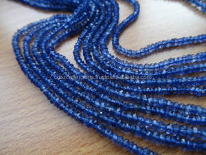 Iolite Gemstone Rondelle Faceted Blue Beads Loose <b>Crystals</b> for <b>Bracelet</b> Necklace Jewelry <b>Healing</b> Stones - Product Image 5