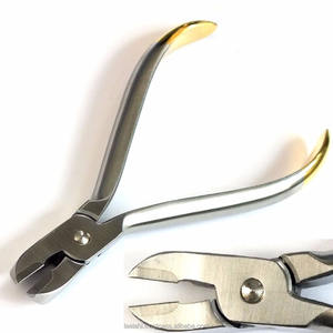 Cortador de Alambre de Acero Inoxidable Profesional para Extremos Distales, Alicates Dentales de Laboratorio de Ortodoncia con Mango de Oro TC - Product Image 5