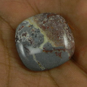 4.35 g de Jaspe Picasso Natural, 22x22 mm, Corte Cuadrado Cojín, Cabujón al por Mayor, Gema Suelta, Gemas Ishu, Modelo IG0619 - Product Image 3