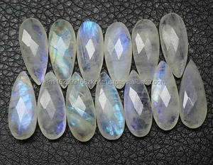 Piedra lunar azul de alta calidad, gota de pera facetada, Briolette, corte brillante, Natural piedra preciosa, pedido al por mayor - Product Image 2