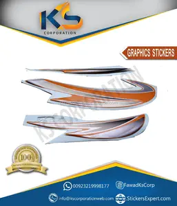 Custom Graphics <b>Decal</b> Vinyl Stickers PVC Body Stickers PK KS Printing Logo / Badge Customize Size for Cars Bike <b>Boats</b> KS-321 - Product Image 1