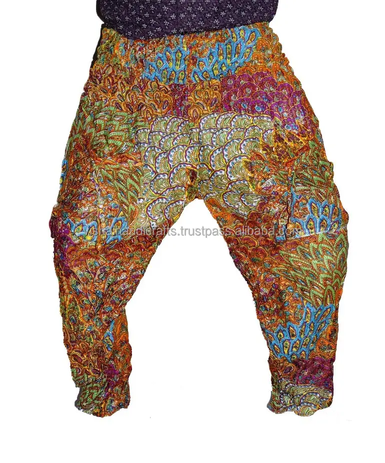 Vishal handicraft_Indian playa Yoag pant_Women fashion baggy pants_Indina árabe trousers_Wholesale pantalones Harem