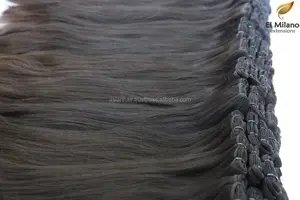 बहुत ही आकर्षक कीमत उज़्बेक कुंवारी मानव बाल निर्माता शीर्ष बेच डबल खींचा और डबल बाने मानव बाल