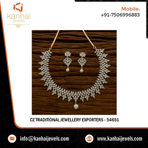Indian Cubic Zirconia Necklace <b>Set</b> <b>Jewellery</b> - Product Image 2