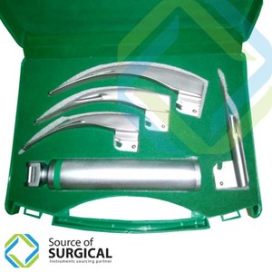 Source of Surgical Macintosh Box Type Fiber <b>Optic</b> Laryngoscope Set S-LYS-036 Manual CE Certified - Product Image 4