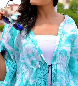 NUEVA LLEGADA KAFTAN CORTO AZUL CIELO - Product Image 5