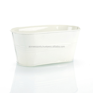 Pot de jardinière ovale en métal violet vibrant pour jardin Patio balcon intérieur extérieur fleur herbe décor - Product Image 3