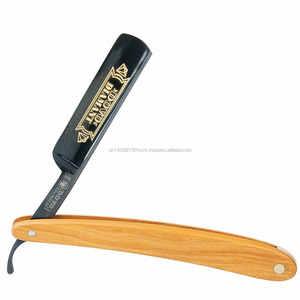 Maquinilla de afeitar recta con cuchilla negra - Product Image 1