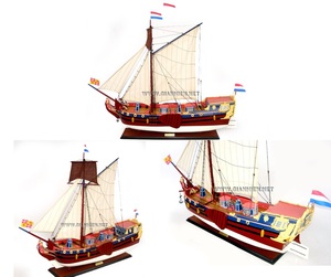 Modelo Statenjacht de madera pintada de alta calidad, modelo de barco alto 100%, regalo artístico hecho a mano para el hogar para decoración náutica - Product Image 1