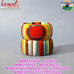 Bracelet couches en résine pour femmes, couleur personnalisée, bijoux costume à rayures, bricolage - Product Image 4