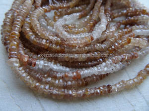 Collar de Moda con Cuentas de Circonita Natural de Calidad, Color Marrón Sombreado, Microfacetadas, Forma Redonda, Hebra Completa de 13 Pulgadas, Gemas Coszcalt - Product Image 2