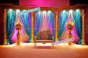 Décoration indienne de scène de mariage musulman, décor de scène pour fête musulmane Jodha Akbar, en vente - Product Image 5
