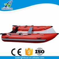 Bateau de pêche gonflable catamaran, certifié CE, fait en chine, 1 personne
