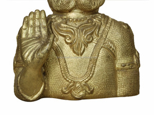 Sculptures en bronze doré indien faites à la main en vrac, figurines Maharaja Agrasen, décoration d'intérieur, articles cadeaux, 9,8 x 6,3 pouces, SMG-161 - Product Image 4