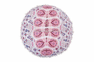 Indian Mandala Knitted Decorative Pillowcases 32" U-Shape Cushion <b>Cover</b> with Pom Pom Outdoor Throw Shams for Home & Hotel Use - Product Image 5