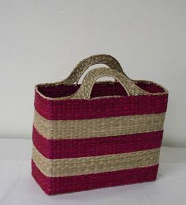 Produsen Vietnam tas pantai anyaman lamun ramah lingkungan Tote buatan tangan dengan penutup gelang grosir - Product Image 6
