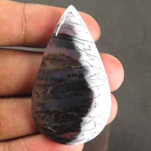 Pierre précieuse en agate dendritique naturelle à 100%, cabochon - Product Image 1