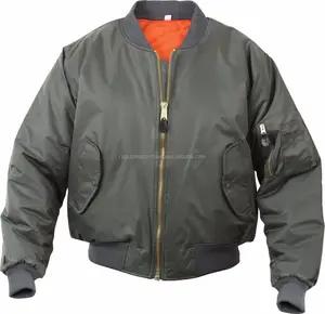 Pianura personalizzato bomber giacca/personalizzato riflettente bomber giacca/MA-1 giacca volo