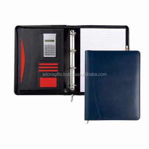 Carpeta de anillo de cuero a-4, regalo de aniversario de oficina para clientes de negocios - Product Image 1