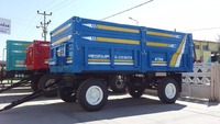 Nouvelle remorque agricole de transport Sayginlar Animal Farm à double essieu, système hydraulique en acier, basculement arrière, 4 tonnes, CE-ISO9001