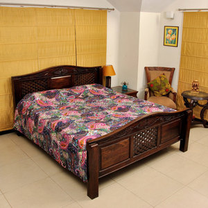 Paisley Kantha edredón hecho a mano Paisley impreso Kantha cama cubierta indio algodón colcha - Product Image 3