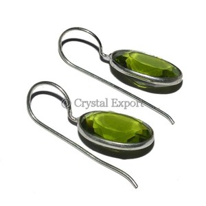 Boucles d'oreilles cabine péridot cabine, bijoux en cristal, Collection 2015, exportation - Product Image 1