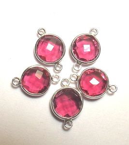 925เครื่องประดับพลอยทับทิมควอตซ์แบบเหลี่ยมเพชรพลอยส่วนประกอบพรีเมี่ยม - Product Image 1