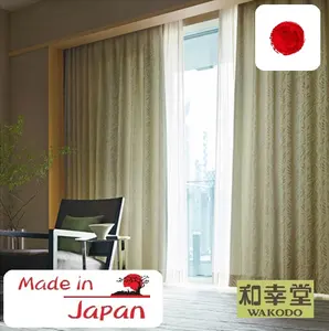 Sample available, made in Japan Japanese designer curtains eyelet grey , blackout curtains