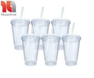 Vasos desechables de plástico transparente de PP con embalaje e impresión personalizados - Product Image 2