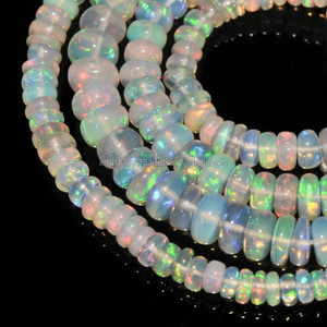 Perles Rondelles d'Opale Couleur Feu Certifiées par un tiers Fabriquées en Inde Vente en gros pour la fabrication de bijoux - Product Image 3
