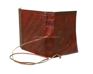 Diario de cuero genuino hecho a mano Triskele diseño celta cuaderno de escritura en relieve diario para Bloc de notas diario para papel en blanco Unisex - Product Image 3