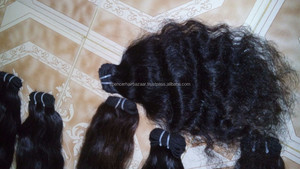 MACHINE DOUBLE WEFTS INDIAN VIRGIN REMY HAIR GRADE DEEP WAVE HAIR EXTENSIONS - Product Image 3