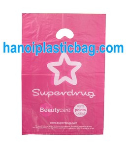 Pink HDPE kidney shopping <b>bag</b> - Product Image 3