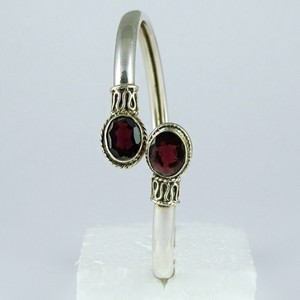 Magnifiques bracelets en pierres précieuses grenat rouge plaqué argent, bijoux Shri Ashapura, certifiés par une tierce partie, style classique, pour femmes et unisexe - Product Image 4