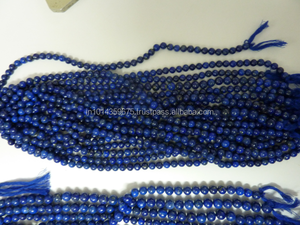 Lapis Lazuli bleu naturel perles rondes à facettes énergie pierre précieuse fabrication de bijoux à bricoler soi-même conception collier mariage fiançailles fête - Product Image 3