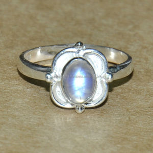 Genuine Rainbow Moonstone <b>Ring</b>, 925 Sterling Silver <b>Rings</b>, Solid Silver Jewelry Low Price Oval Shape Fashion <b>Ring</b> for Women - Product Image 1