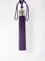 Attache-rideau décorative marocaine en corde à franges, style oriental, faite à la main, tissée à la main, en nickel argenté, vente en gros, garniture à franges douces, 55 cm